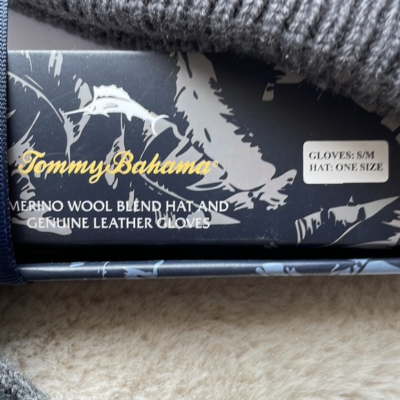 Tommy Bahama Leather Gloves & Hat Set Men’s S/M - Picture 5 of 7